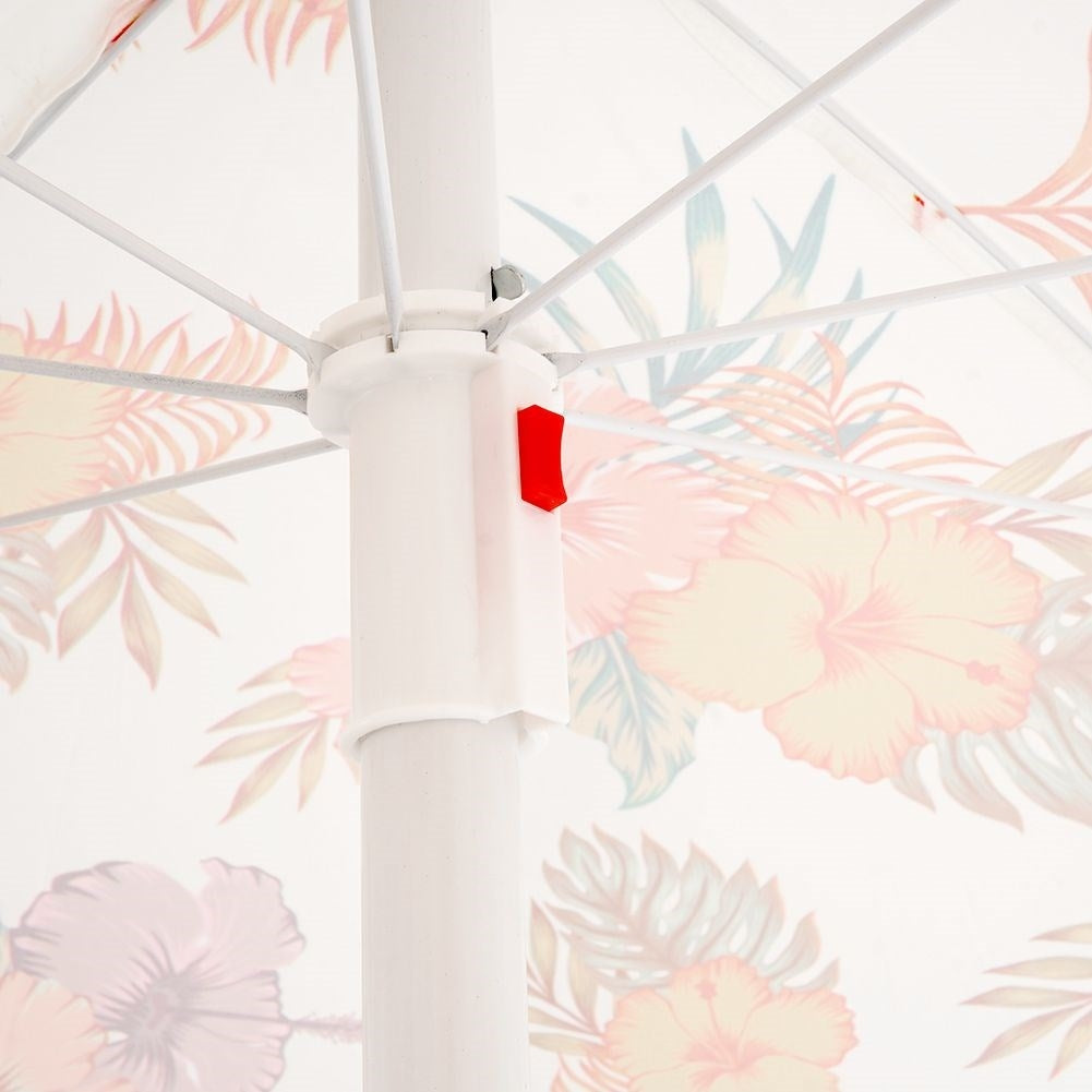 Durable retro parasol with fringes for beach and garden