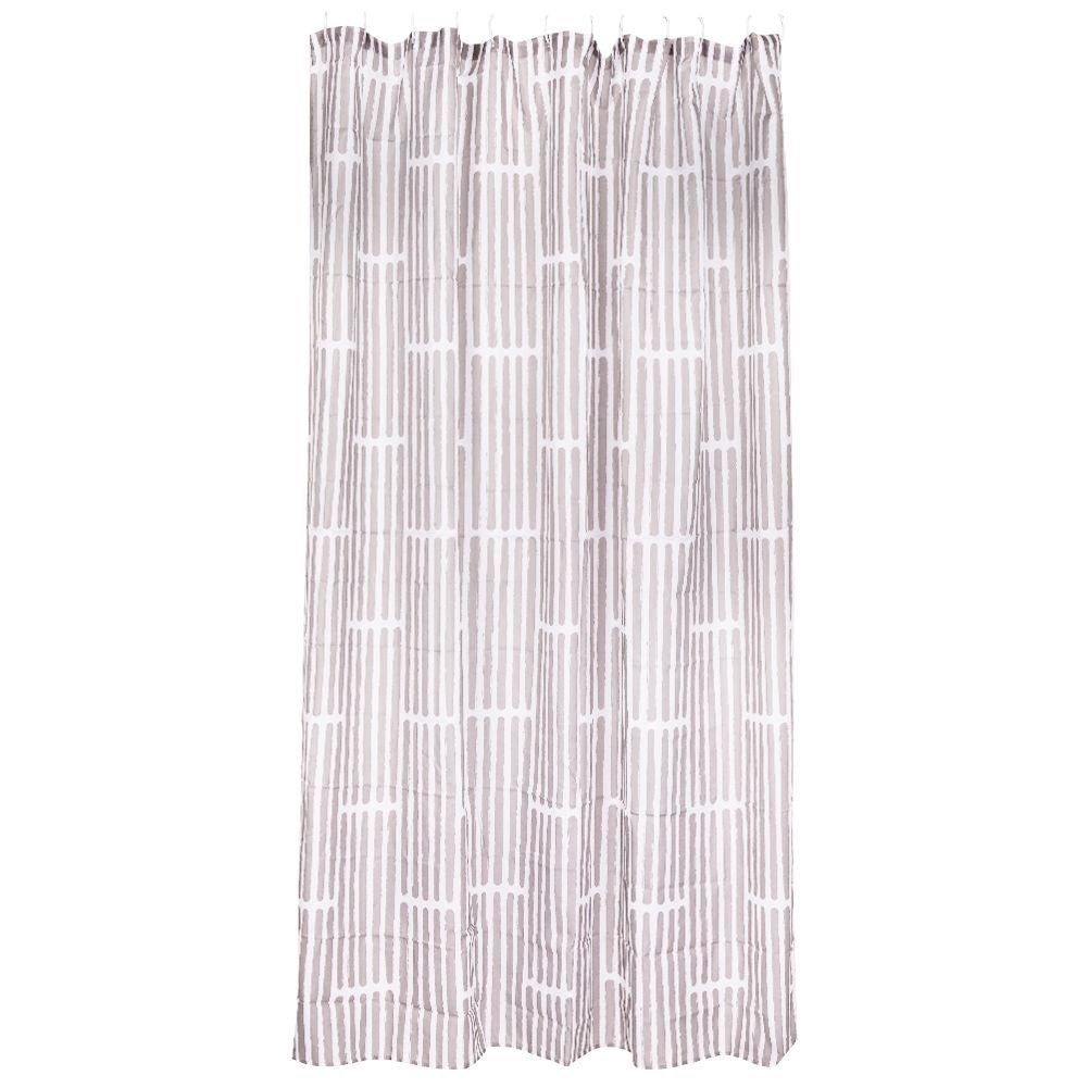 Durable shower curtain with 12 hooks for privacy and protection