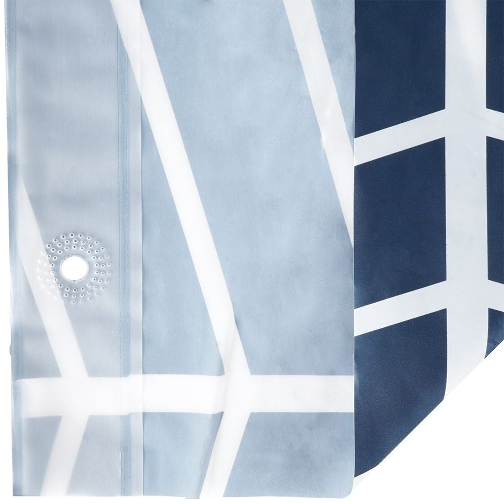 Durable shower curtain with 12 hooks for protection and privacy