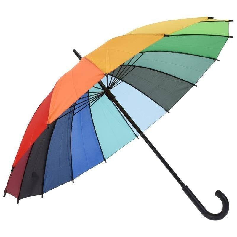 Durable umbrella with rainbow design for all weathers
