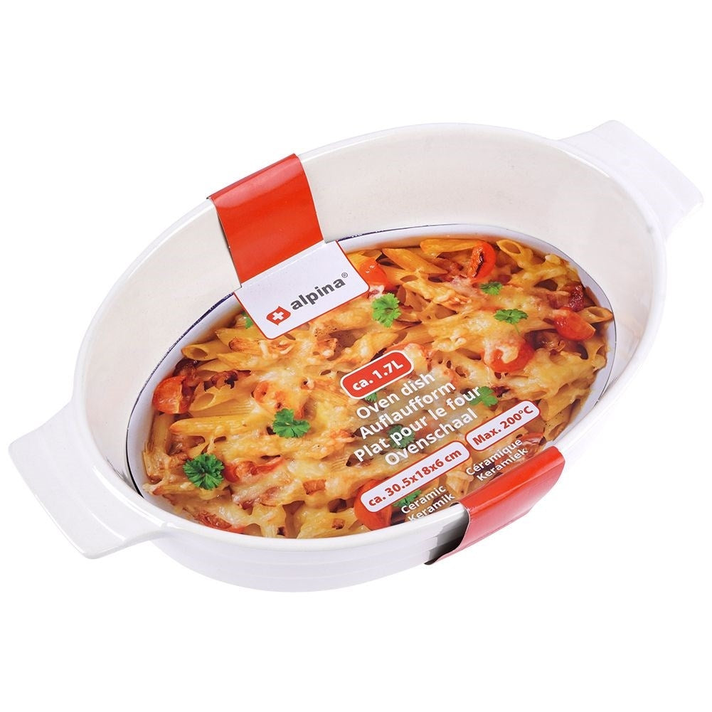 Durable white ceramic baking tins for all dishes