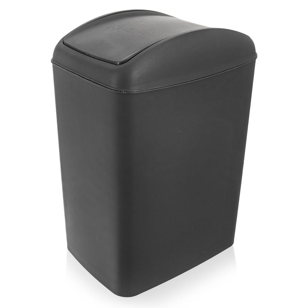 Dustbin 10L dark gray with tilting lid