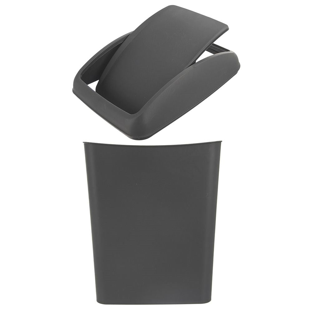 Dustbin 10L dark gray with tilting lid