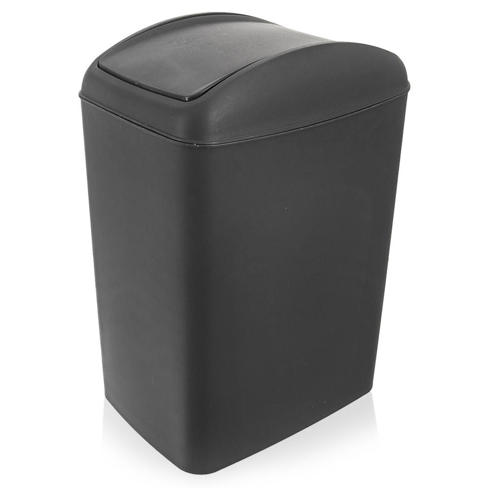 Dustbin 20L, durable material, dark grey, hinged lid