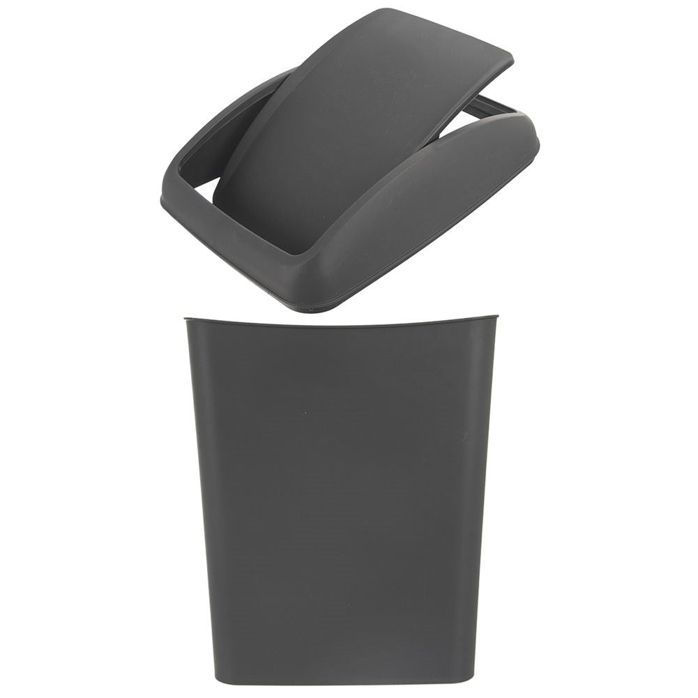 Dustbin 20L, durable material, dark grey, hinged lid