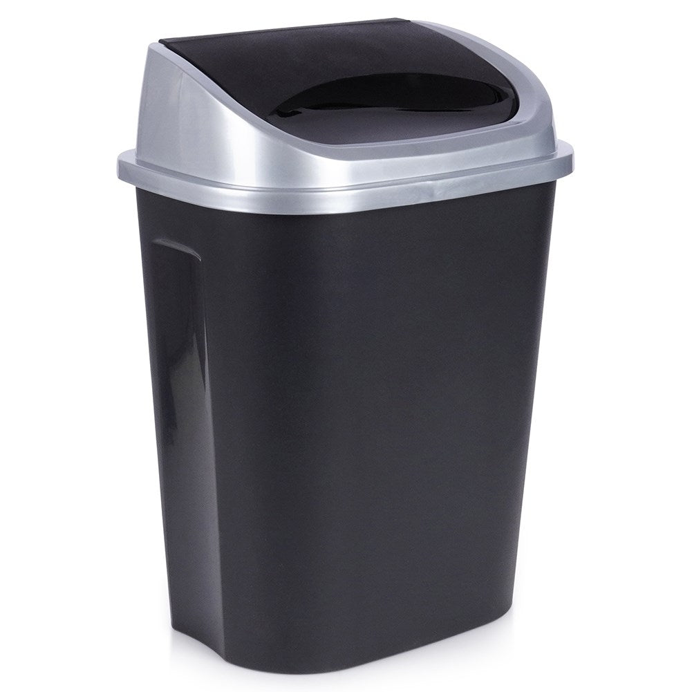 Dustbin 25L, durable, dark grey, tilting lid