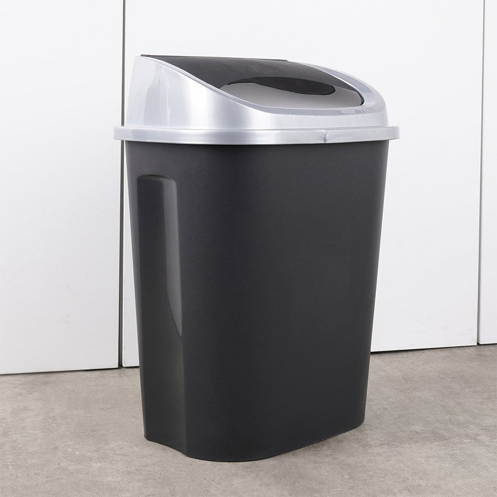 Dustbin 25L, durable, dark grey, tilting lid