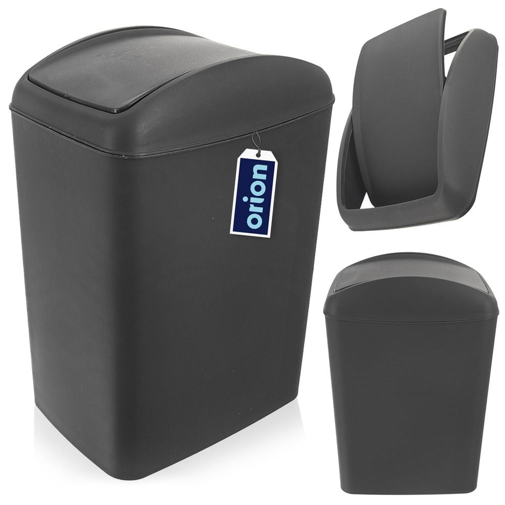 Dustbin 40L in durable plastic with folding lid