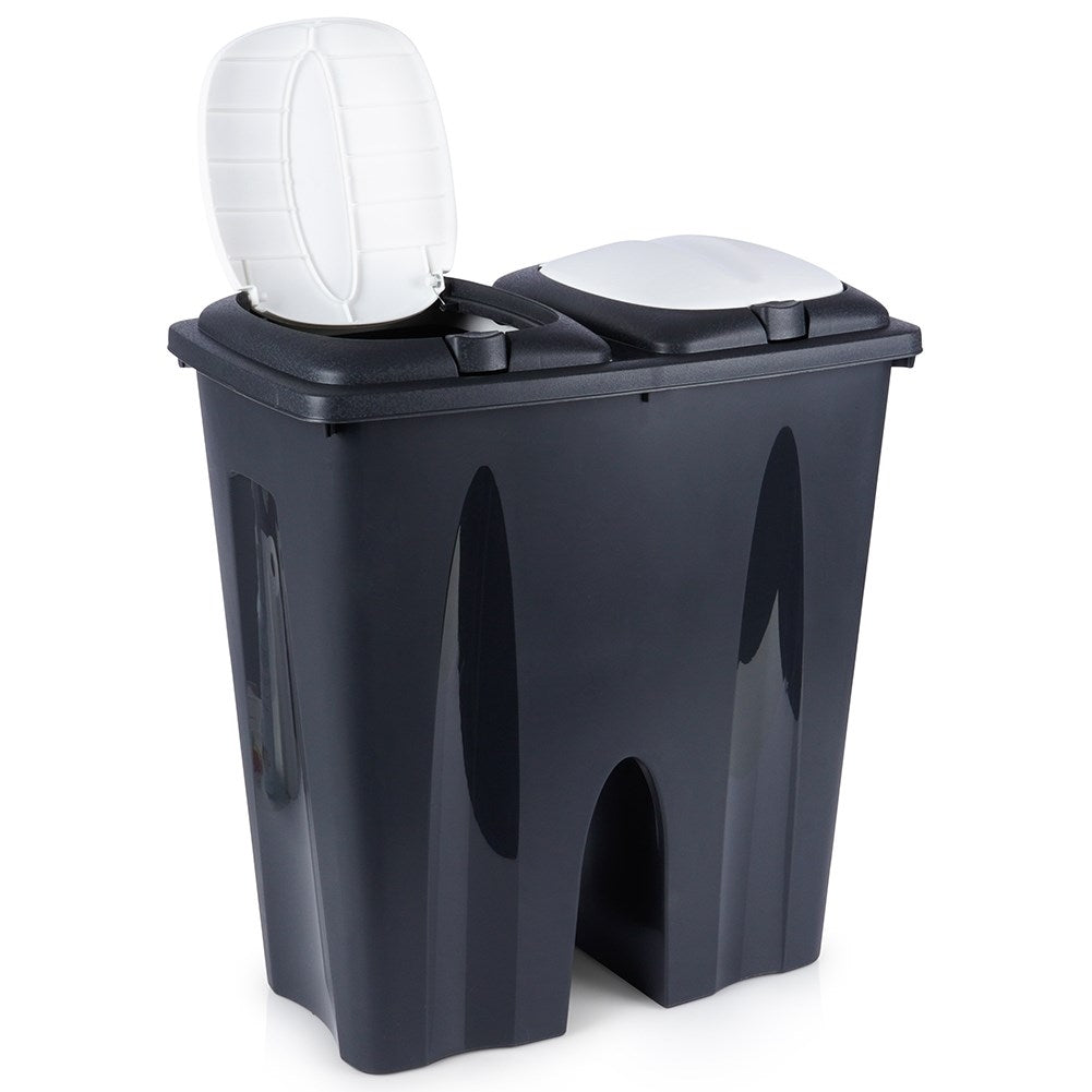 Dustbin for Waste Sorting with Two Compartments, 25L