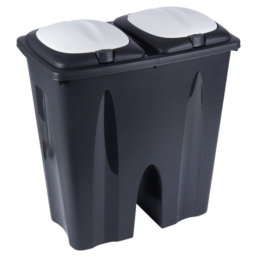 Dustbin for Waste Sorting with Two Compartments, 25L