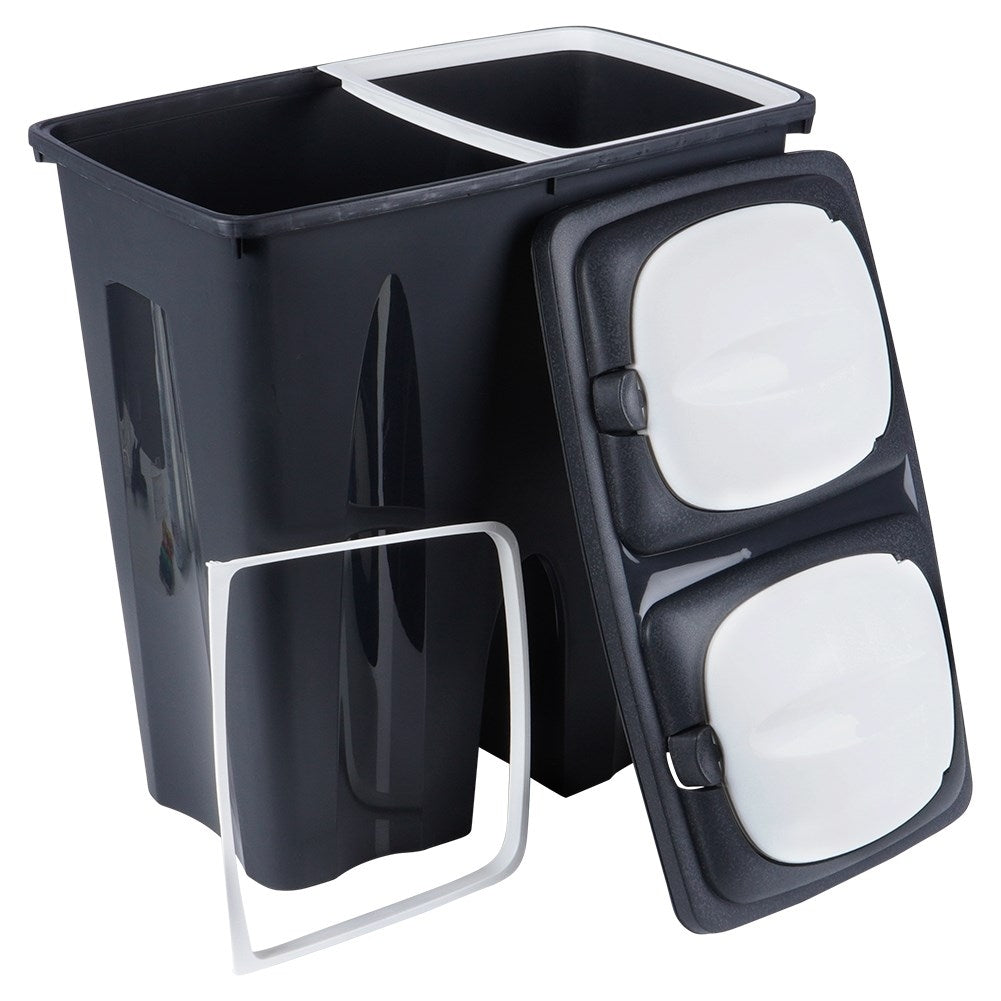 Dustbin for Waste Sorting with Two Compartments, 25L