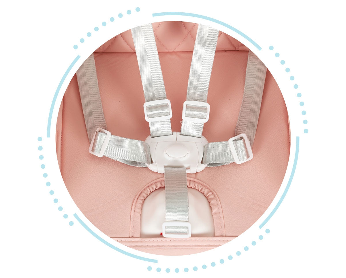 ECOTOYS 3-in-1 foldable children's feeding chair pink