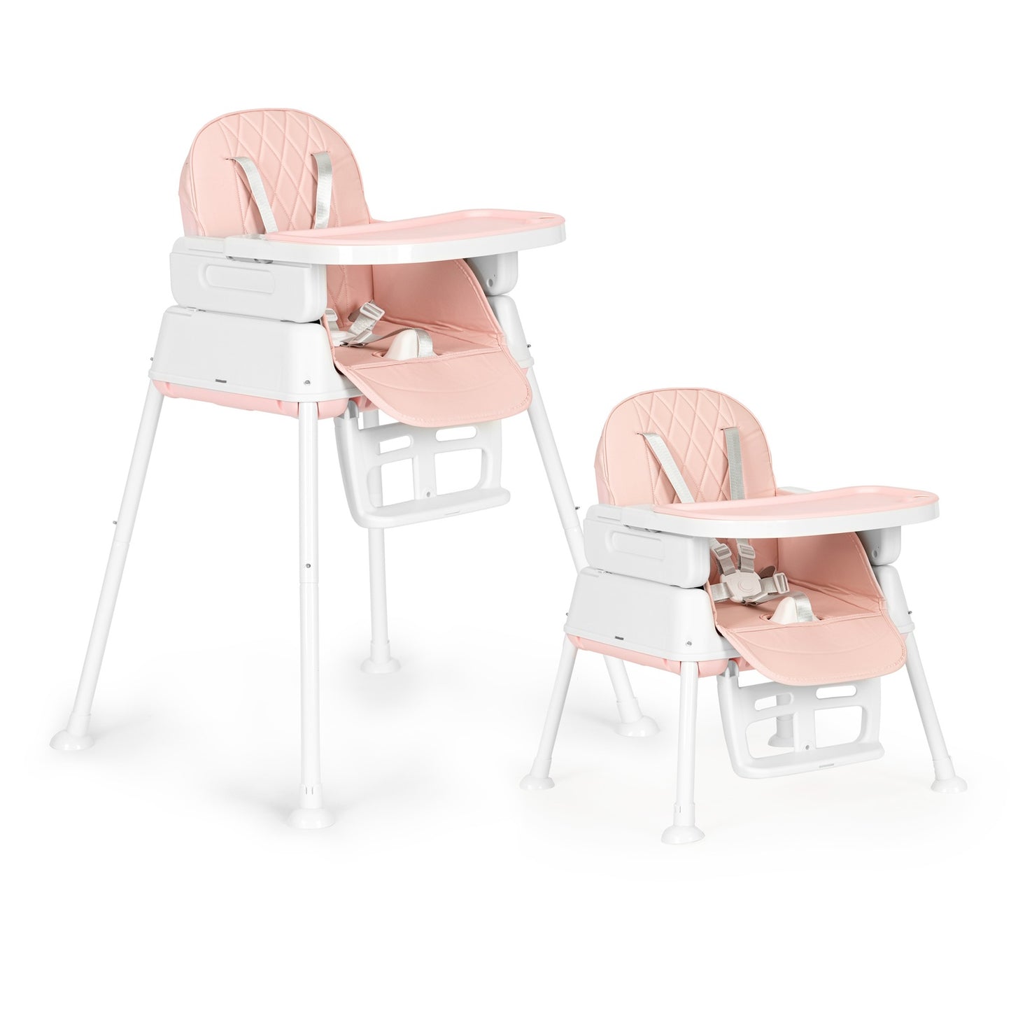 ECOTOYS 3-in-1 foldable children's feeding chair pink