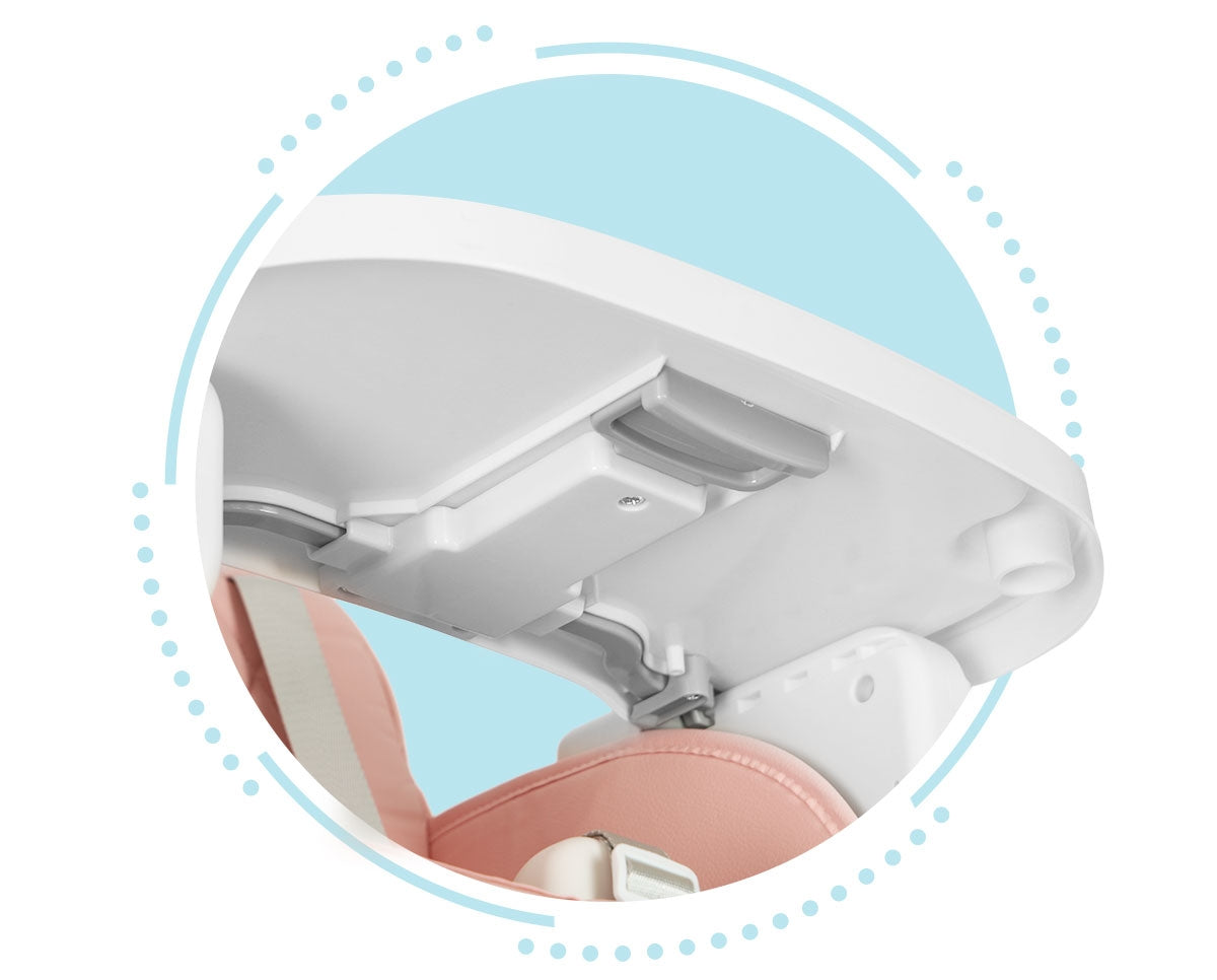 ECOTOYS 3-in-1 foldable children's feeding chair pink
