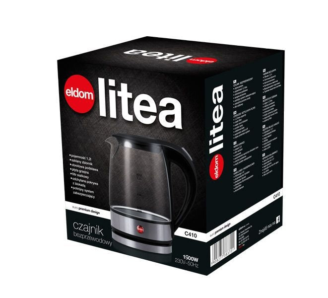 ELDOM C410 1.2 L glass cordless kettle
