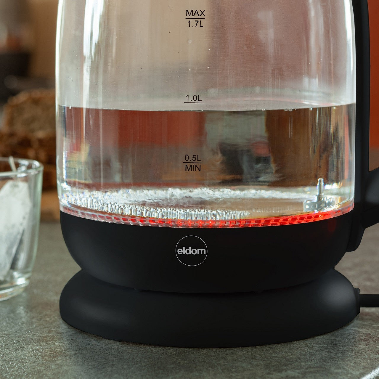 ELDOM C510 black kettle with temperature control, 1.7 L