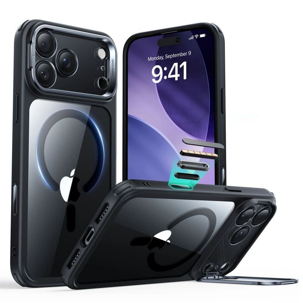 ESR Classic Hybrid Kickstand MagSafe Case for iPhone 17 Pro - Clear Black