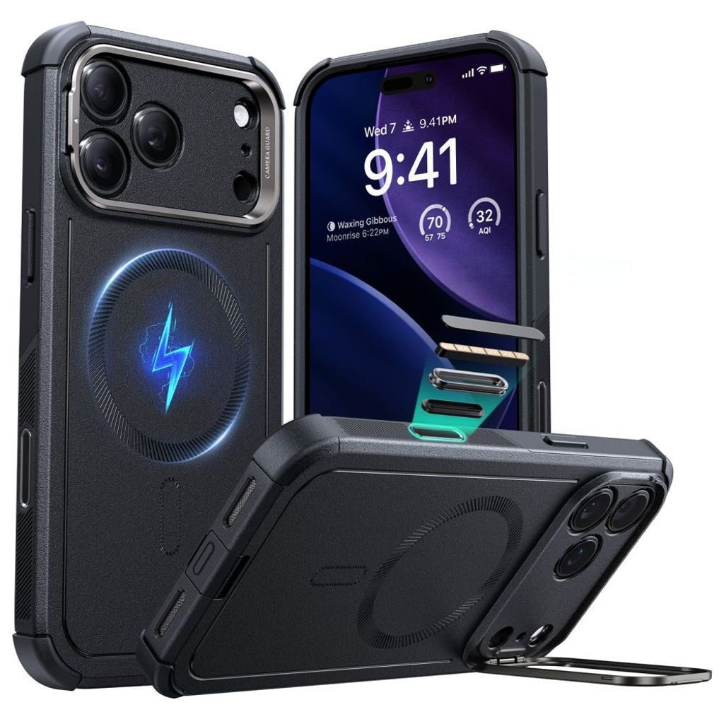 ESR Cyber Kickstand MagSafe Case for iPhone 17 Pro Max - Black