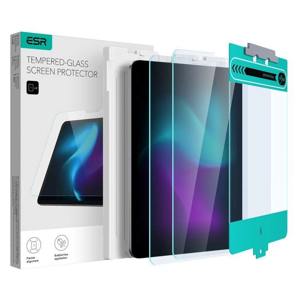 ESR iPad Air 10.9/11" 4/5/6 & Pro 11" 2/3/4 tempered glass screen protector, 2-pack