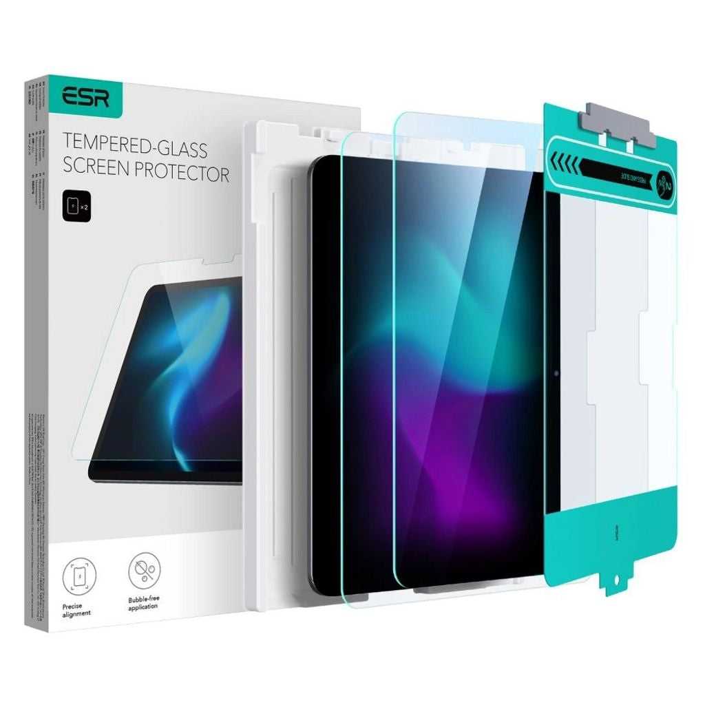 ESR iPad Pro 11" 2024, tempered glass screen protector, 2-pack