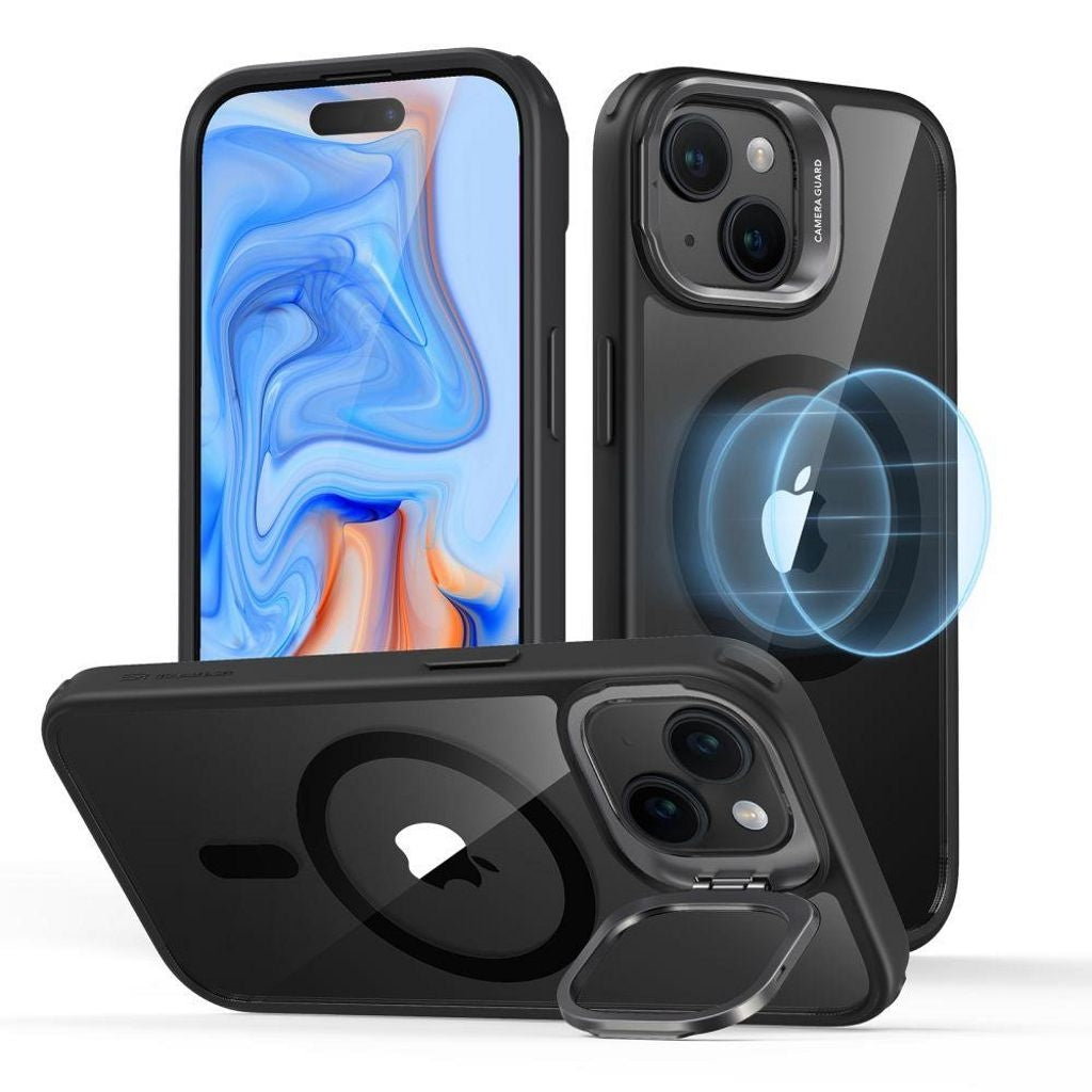 ESR iPhone 15 Case Classic Kickstand Halolock Magsafe - Clear/Black