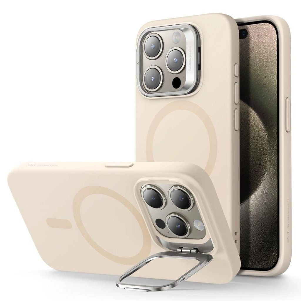 ESR iPhone 15 Pro Max Magsafe Cloud kickstand Halolock Cover - Beige