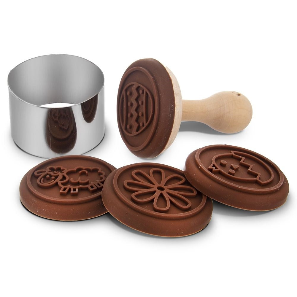 Easter stamps: The wooden cake stamp set with silicone tips