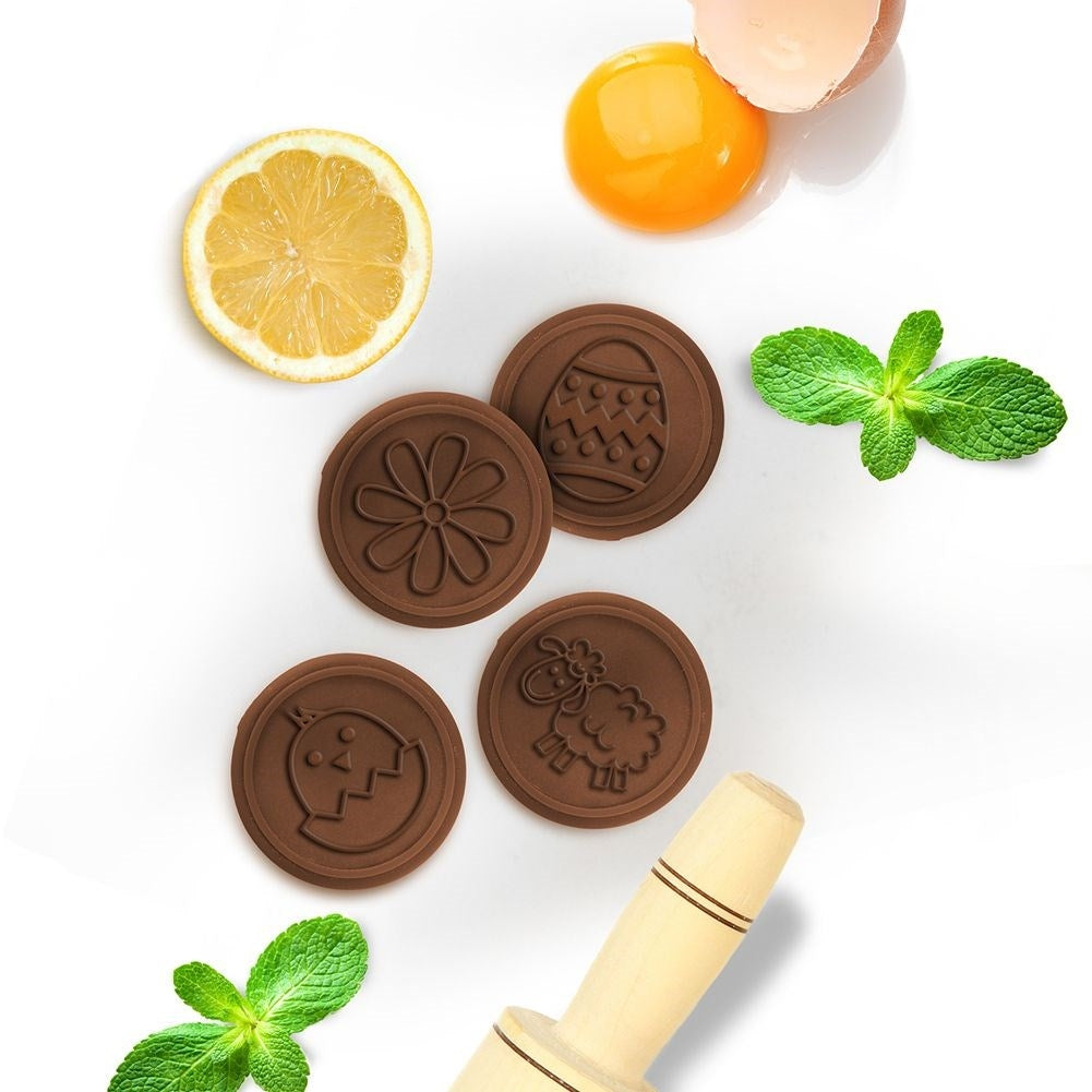 Easter stamps: The wooden cake stamp set with silicone tips