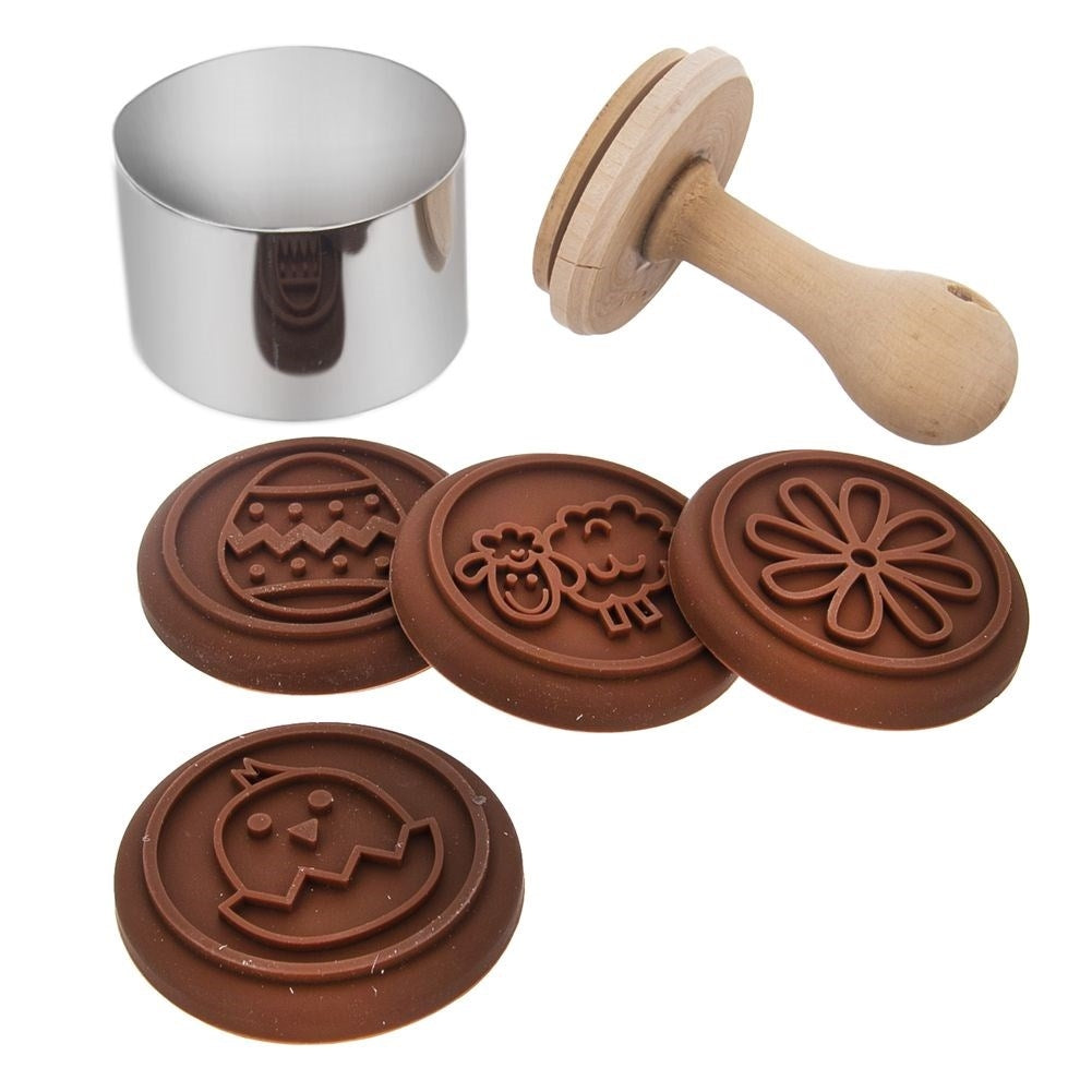 Easter stamps: The wooden cake stamp set with silicone tips