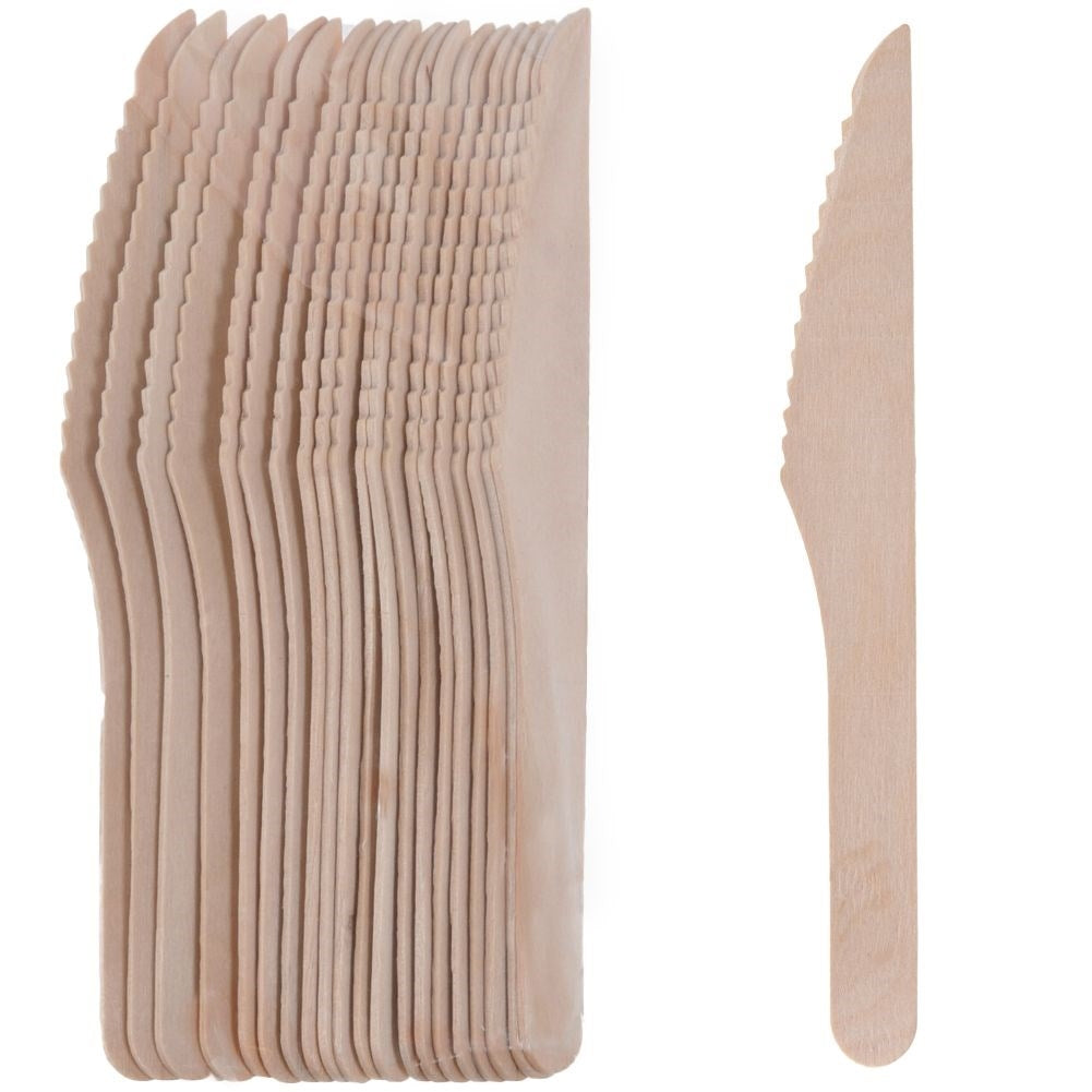 Eco-friendly disposable knives 20-pack for picnic and garden