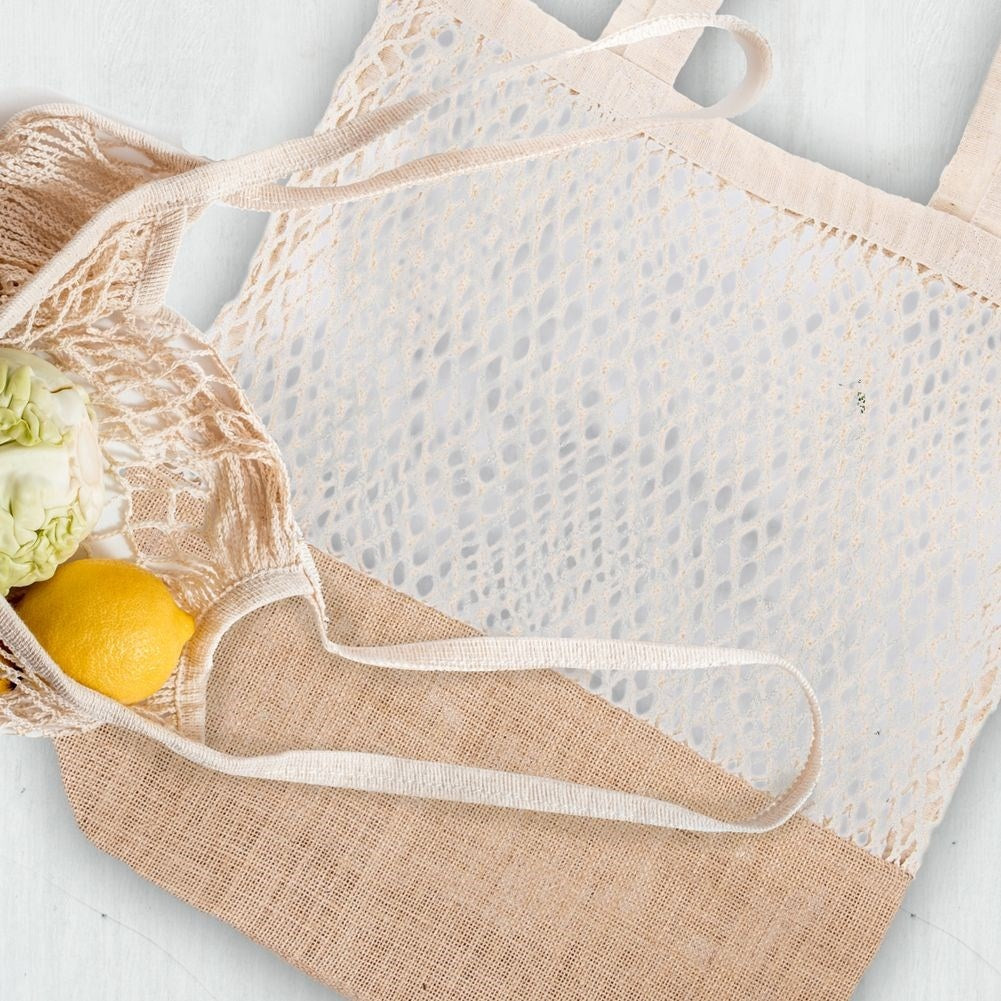 Eco-friendly shopping bag in cotton and jute