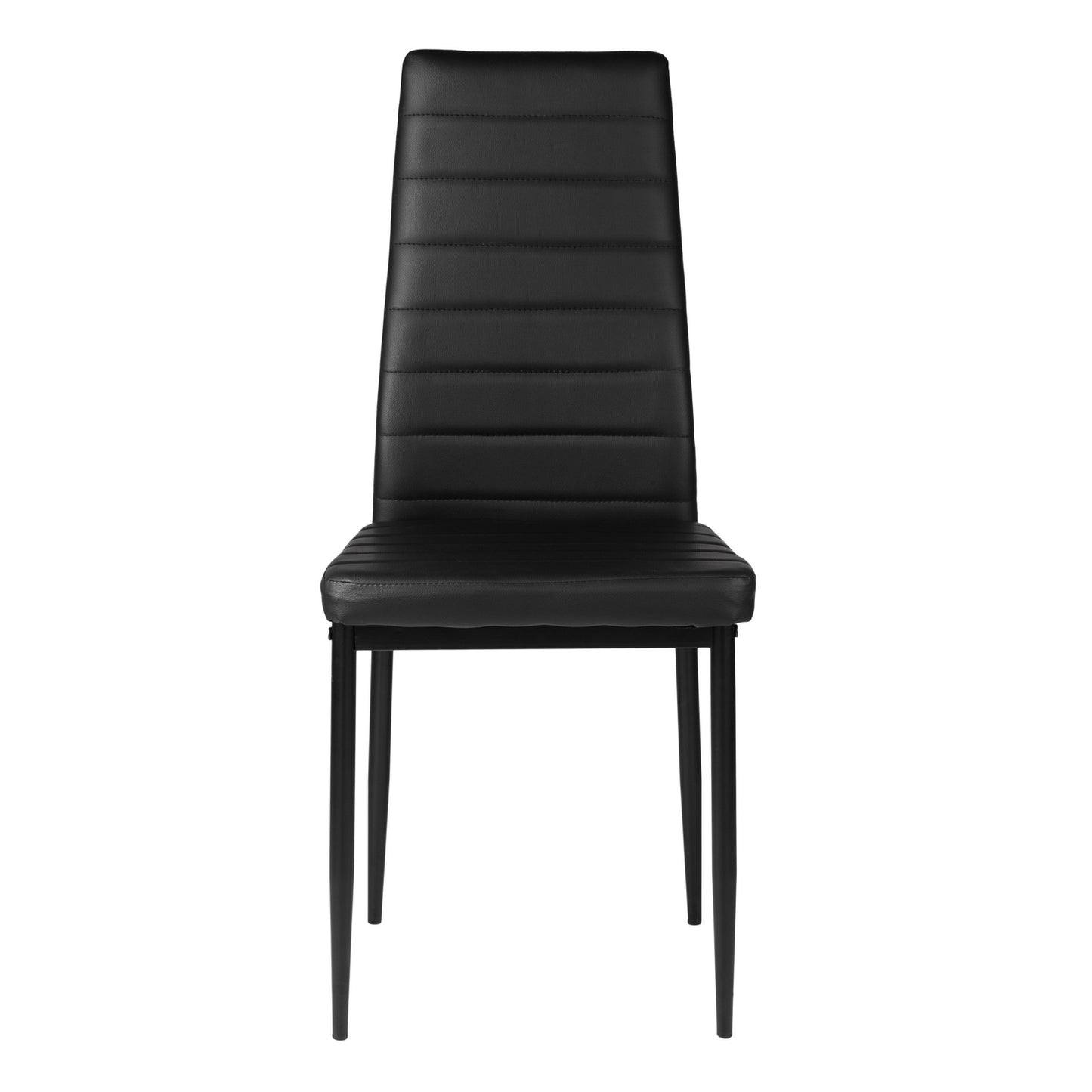 Eco-leather chairs for living room and dining room, set of 4, black, ModernHome