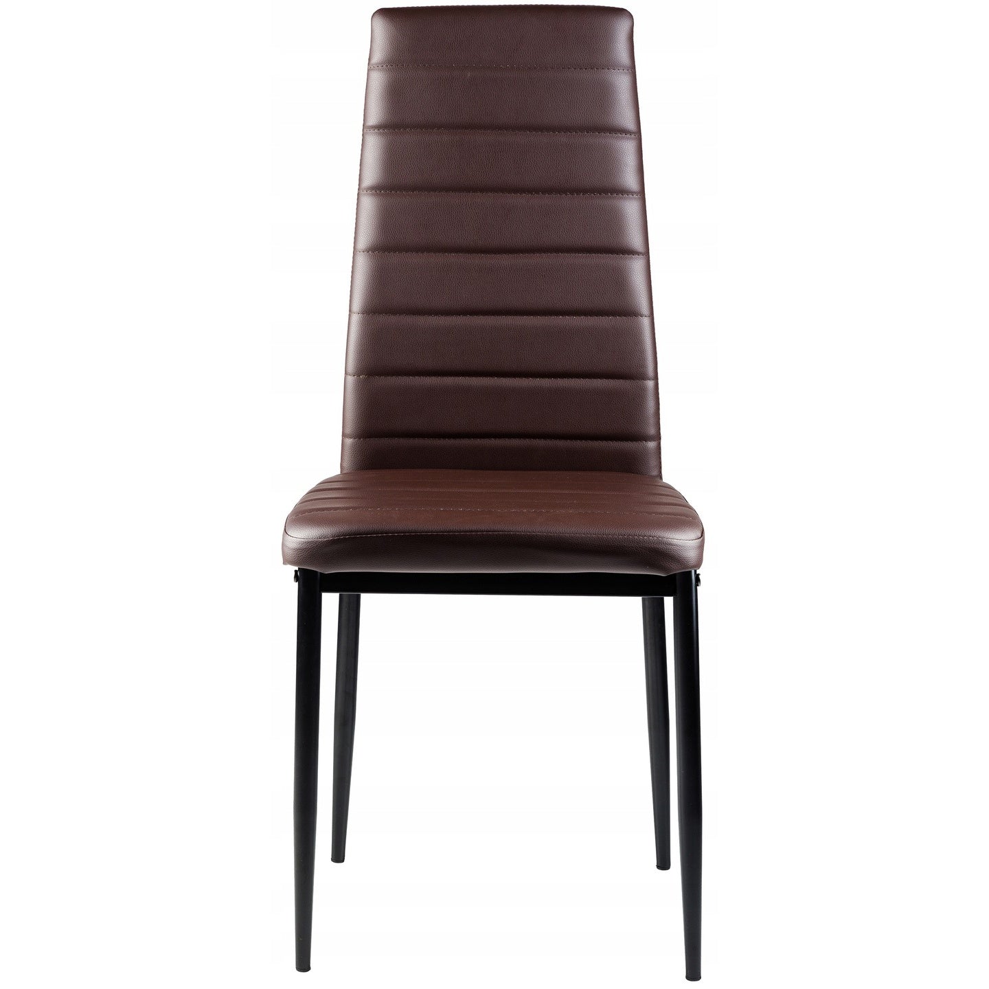 Eco-leather chairs for living room and dining room, set of 4, brown, ModernHome