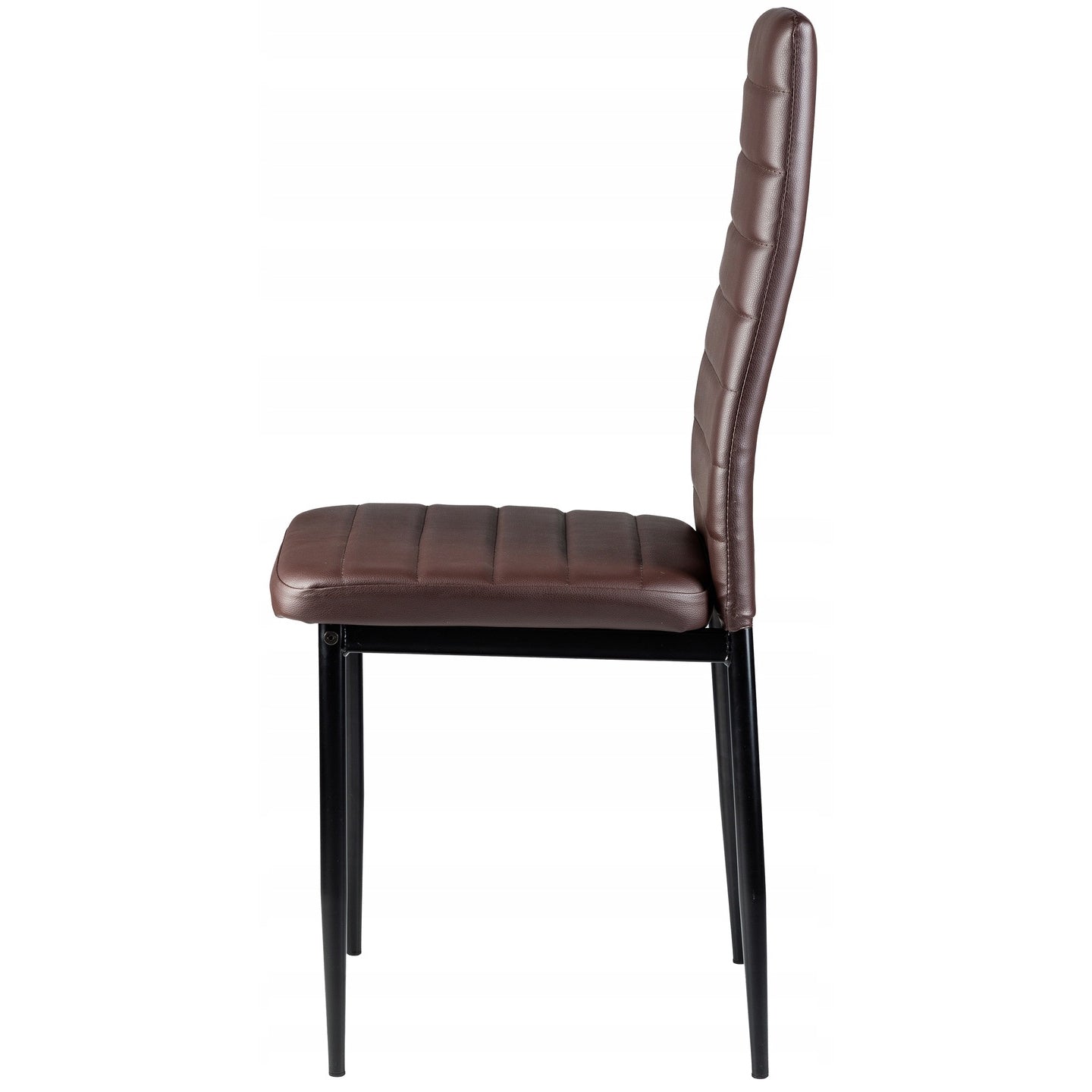 Eco-leather chairs for living room and dining room, set of 4, brown, ModernHome