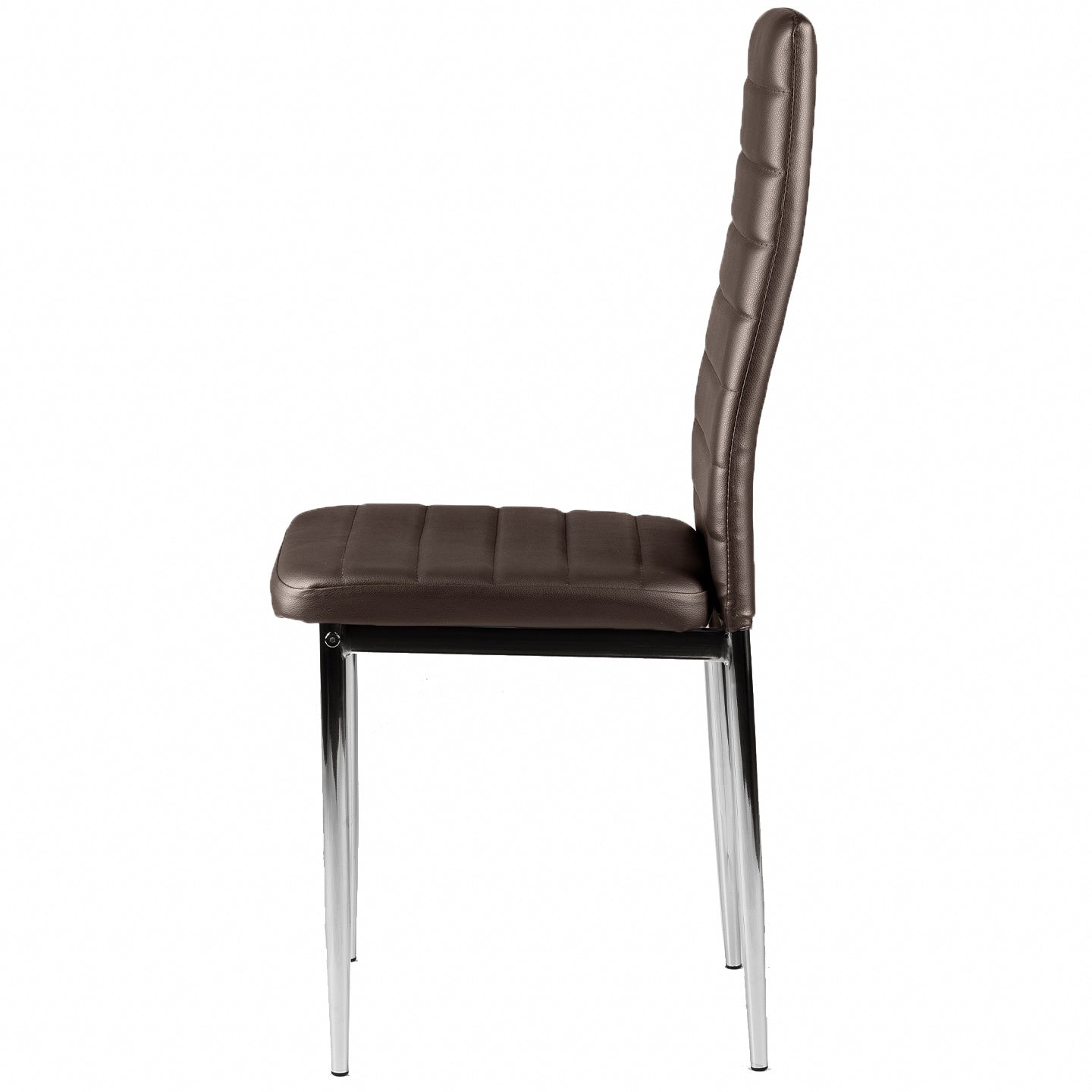 Eco-leather chairs for the living room and dining room, 4 pcs. chrome bronze