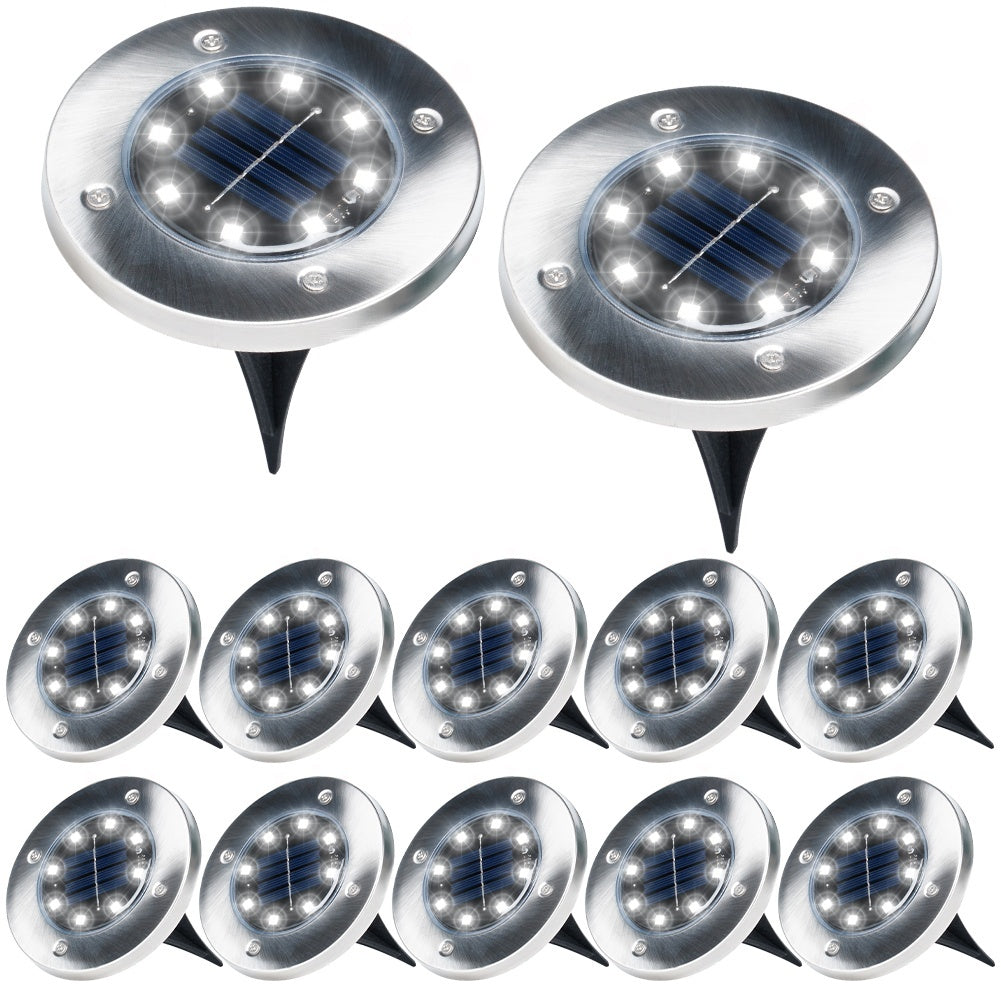Ecological solar lights in stainless steel for the garden