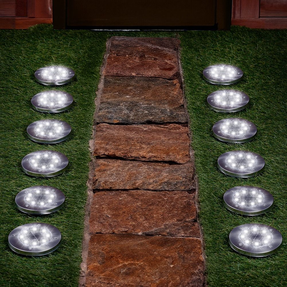 Ecological solar lights in stainless steel for the garden