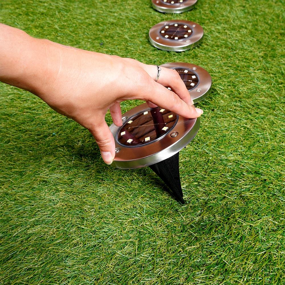 Ecological solar lights in stainless steel for the garden