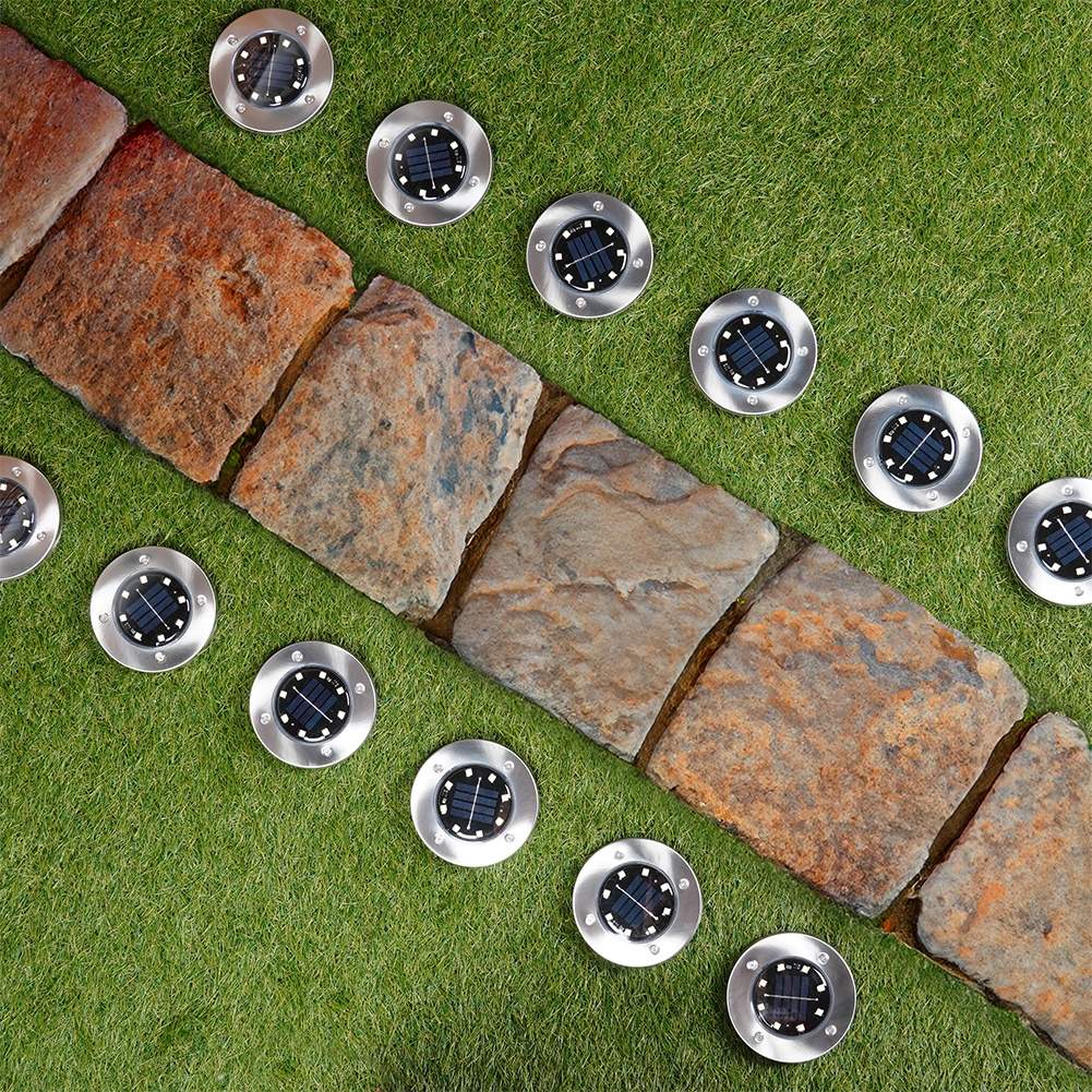 Ecological solar lights in stainless steel for the garden