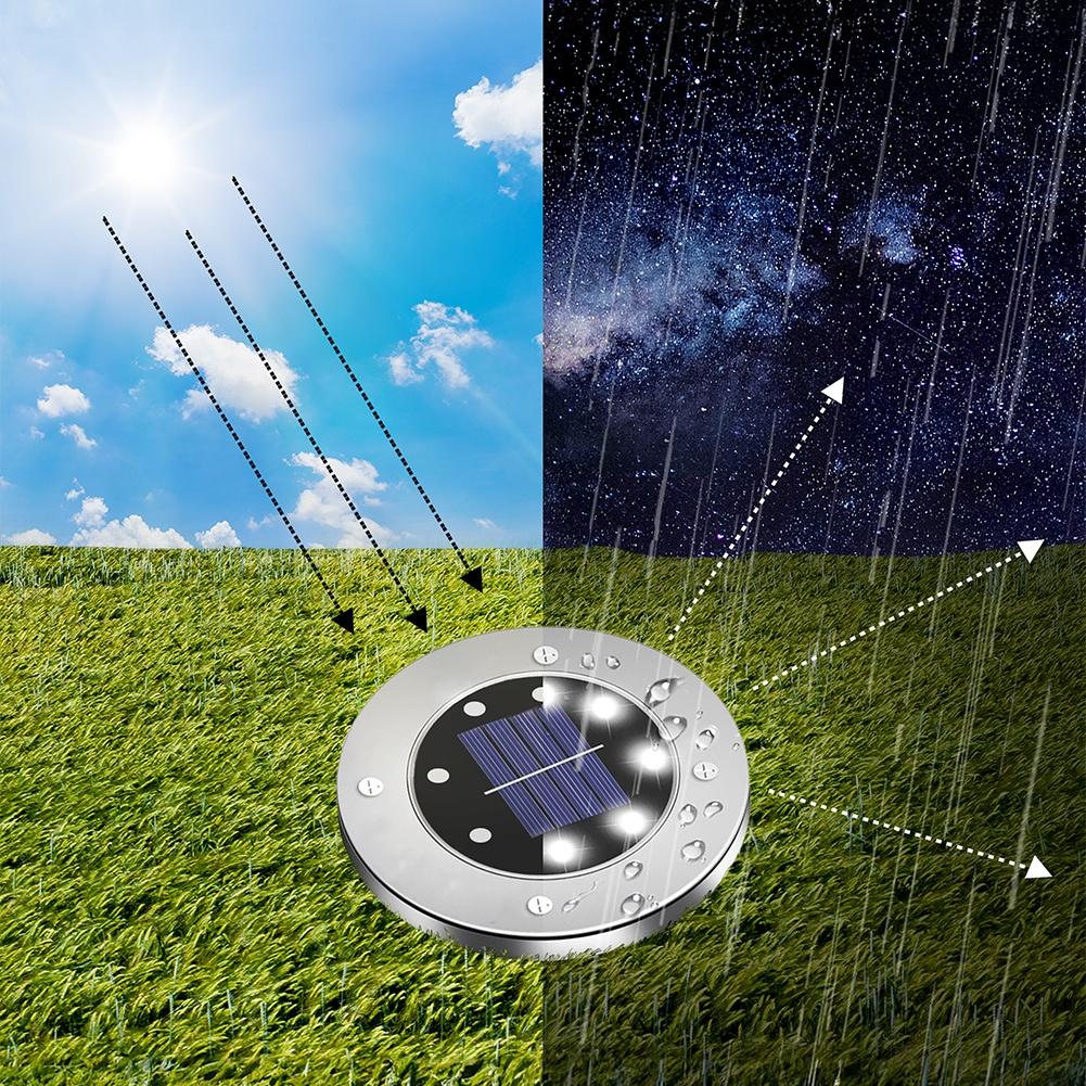 Ecological solar lights in stainless steel for the garden
