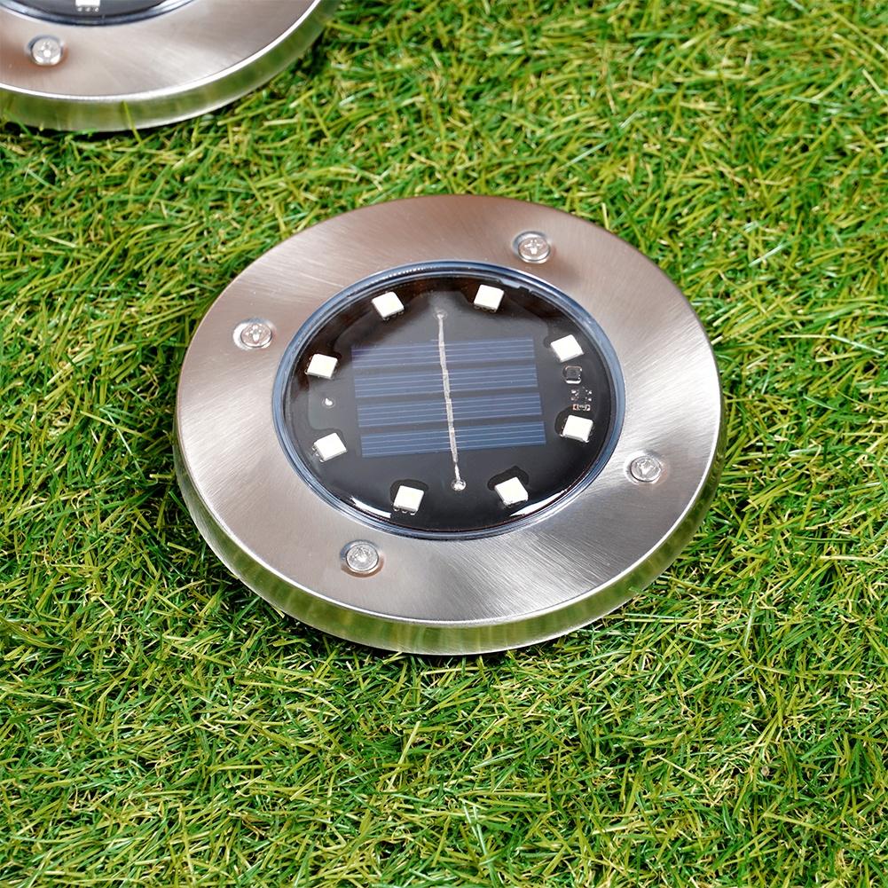 Ecological solar lights in stainless steel for the garden