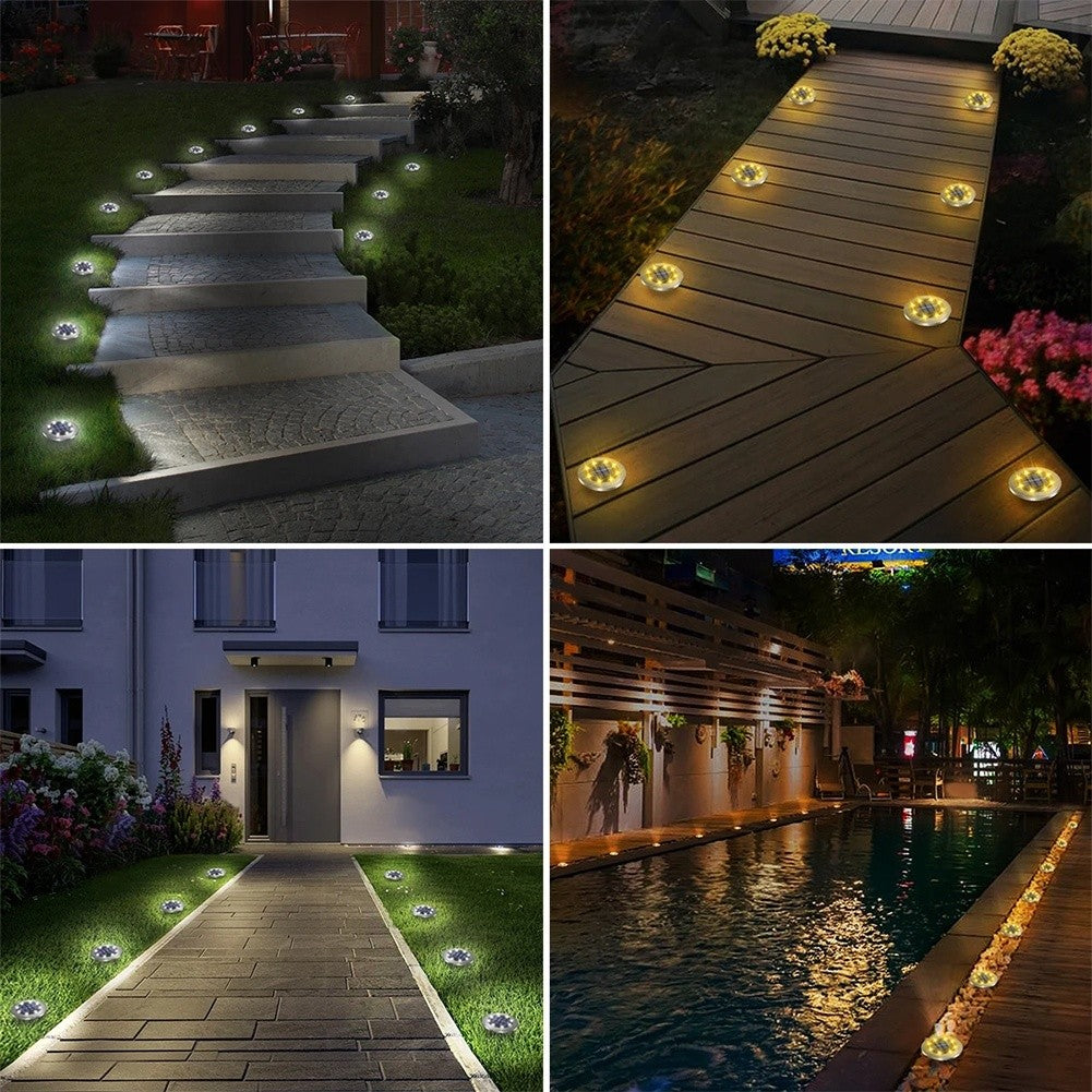 Ecological solar lights in stainless steel for the garden