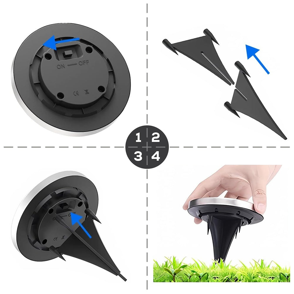 Ecological solar lights in stainless steel for the garden