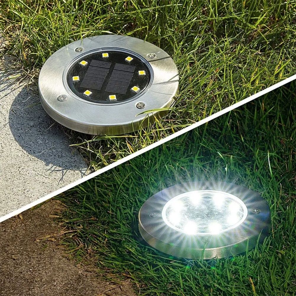 Ecological solar lights in stainless steel for the garden