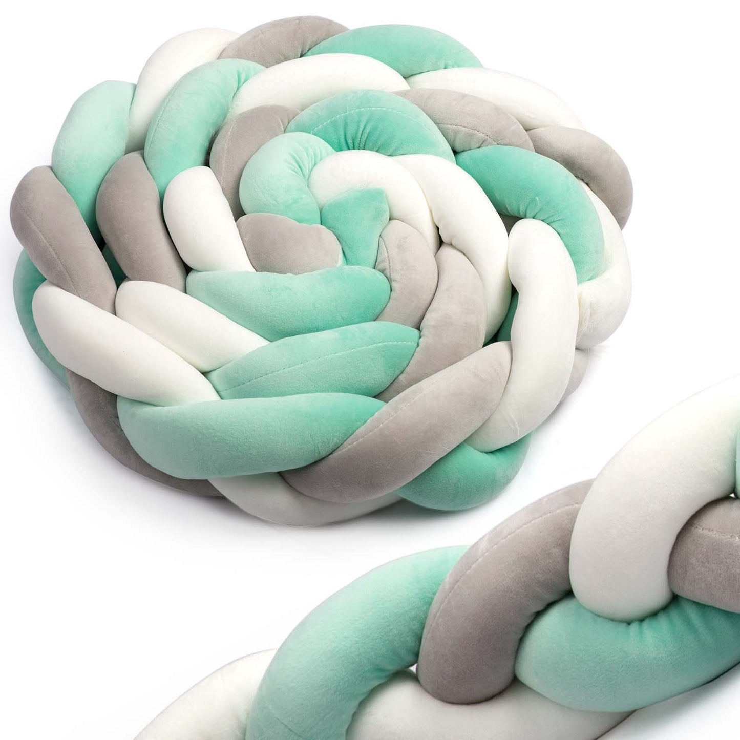 Edge protection for cot Ricokids 2m - mint grey