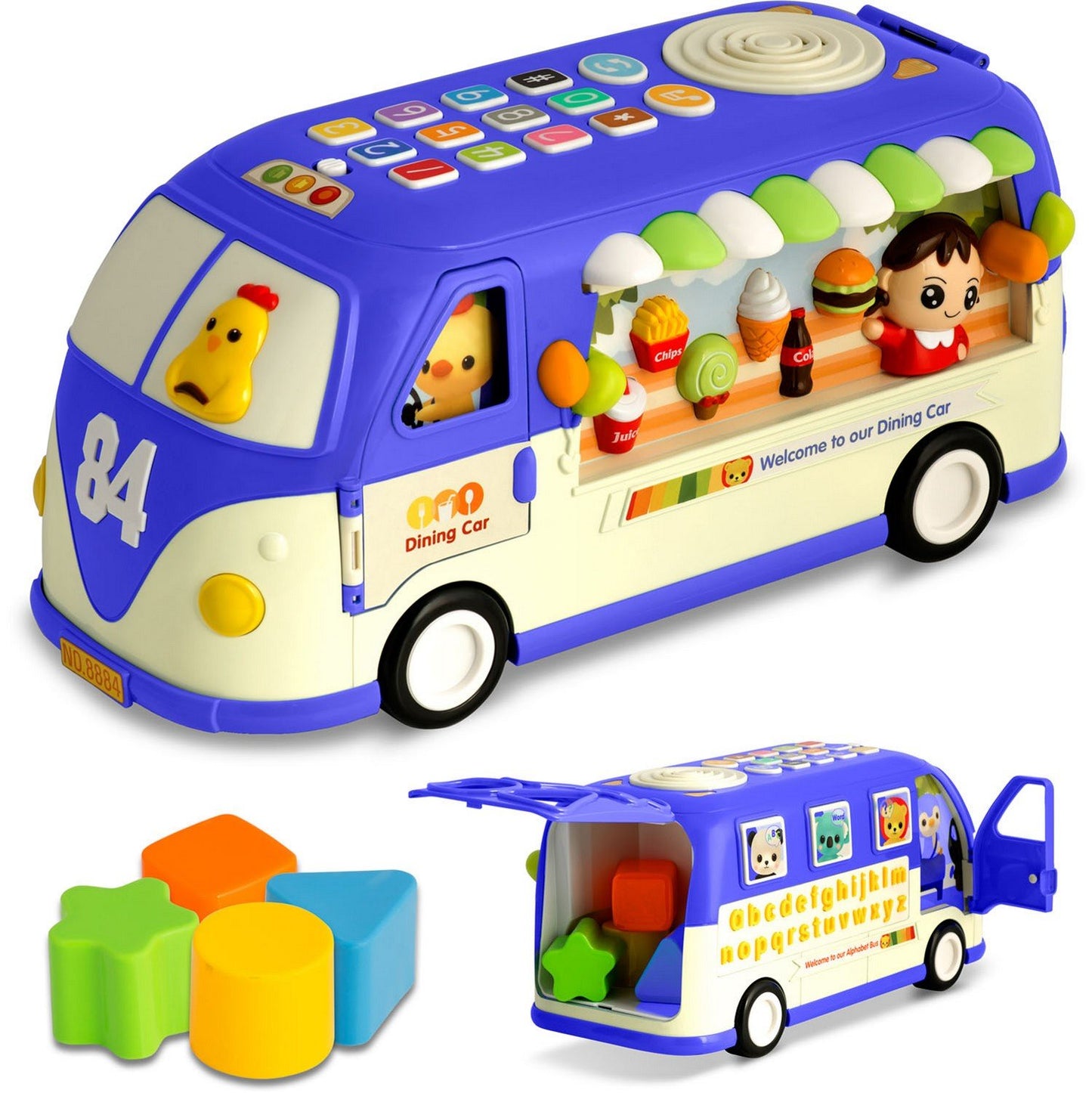 Educational Toy - Blue Bus RK-741 from Ricokids