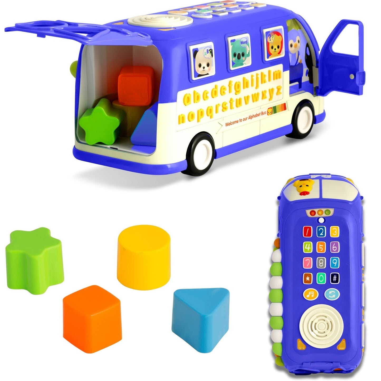 Educational Toy - Blue Bus RK-741 from Ricokids