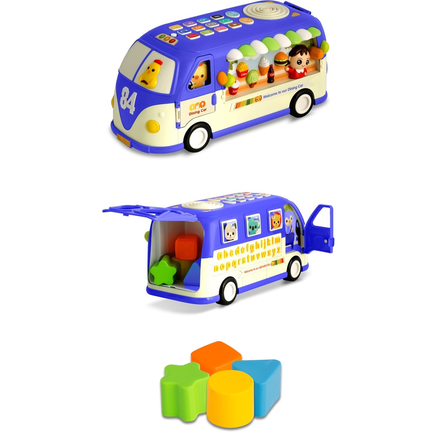 Educational Toy - Blue Bus RK-741 from Ricokids