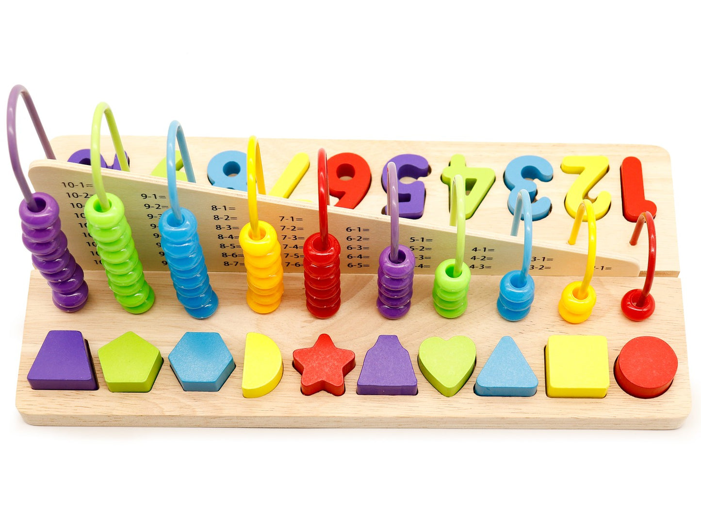 Educational abacus + wooden numbers Ecotoys