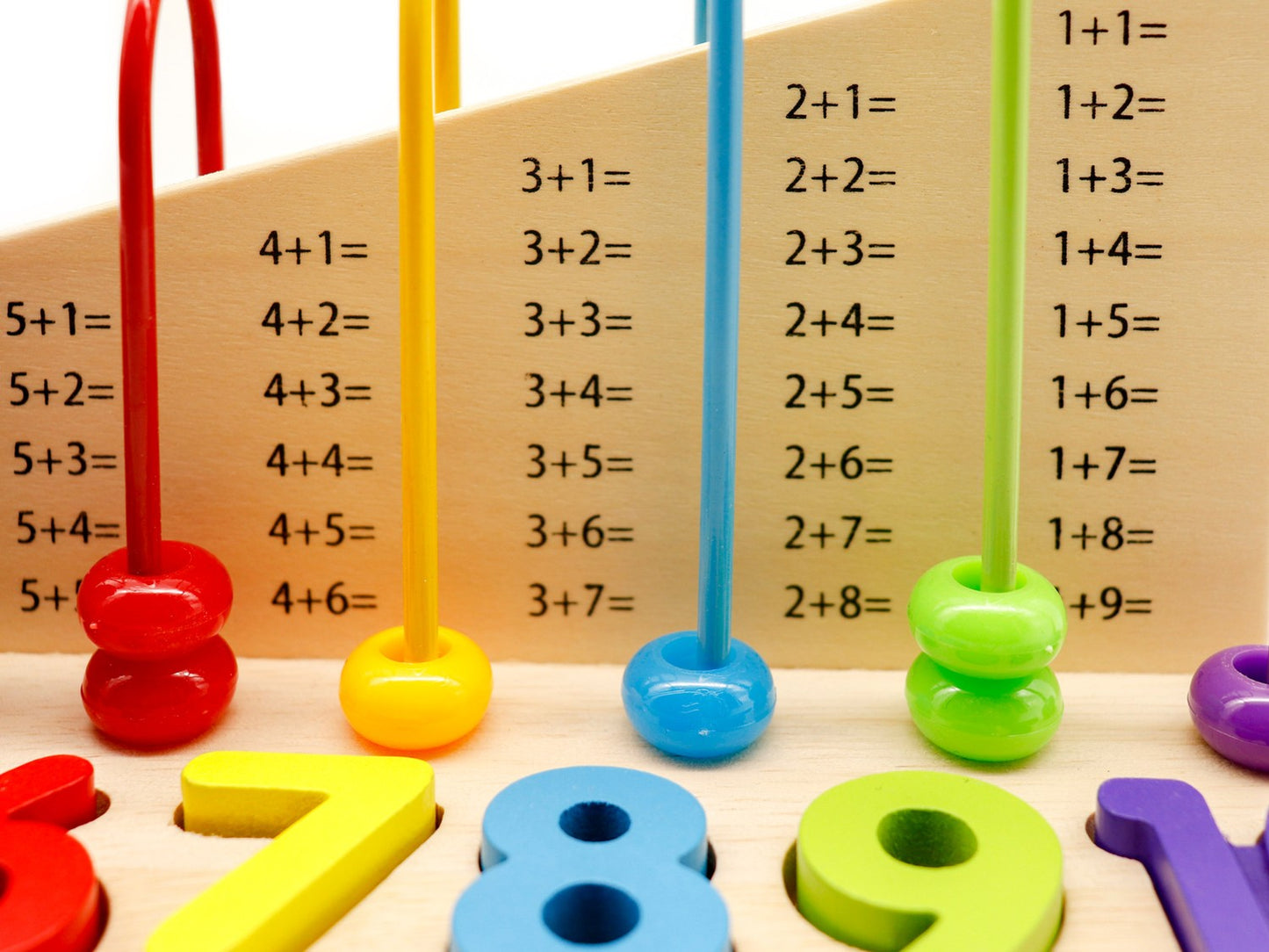 Educational abacus + wooden numbers Ecotoys